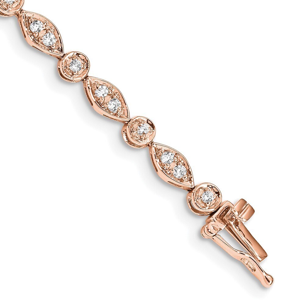Kazi Luxury 14k Rose Gold Diamond Bracelet